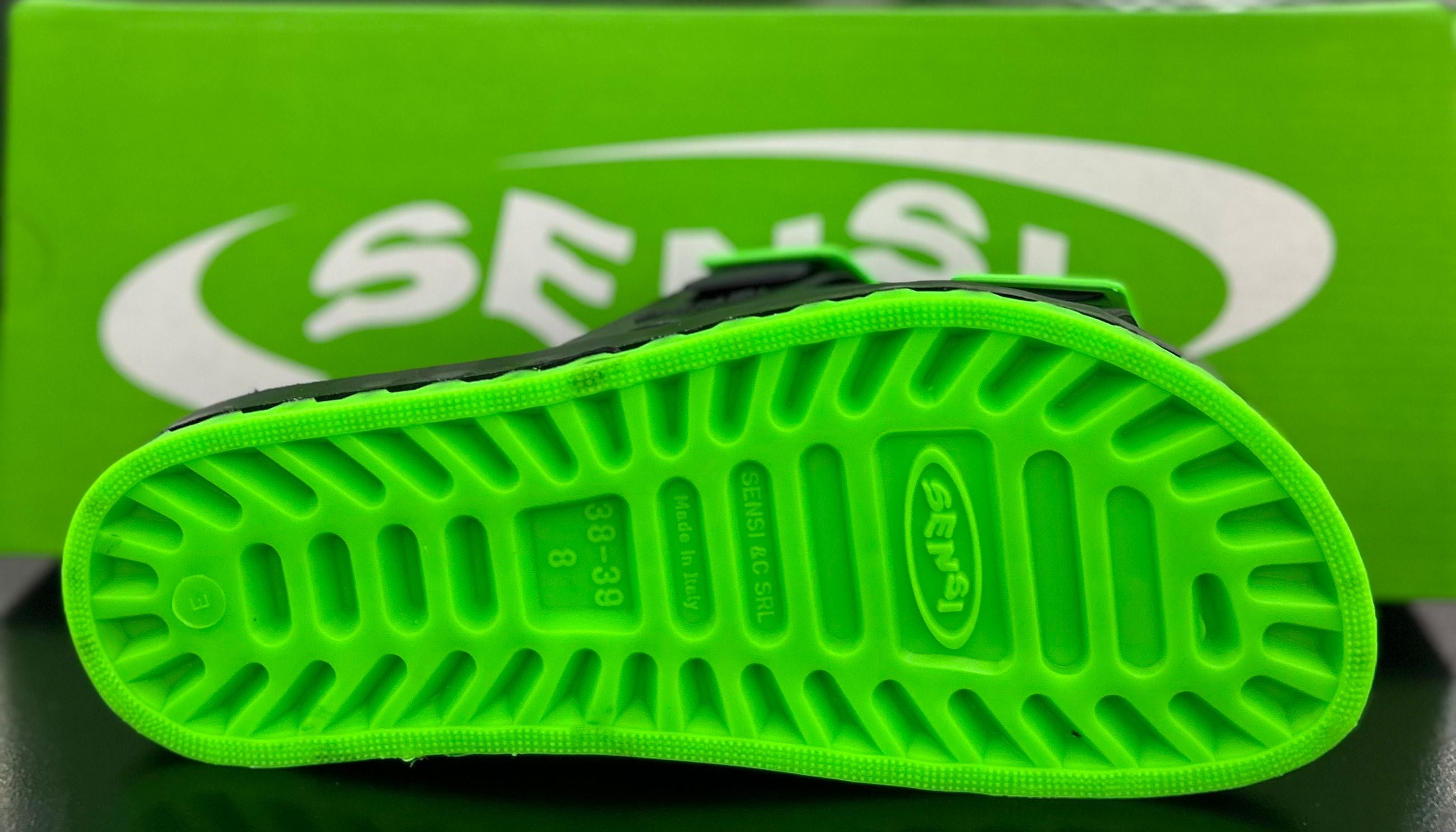 LA JOLLA BLACK FLUO VERDE - Accessori calzature - SENSI