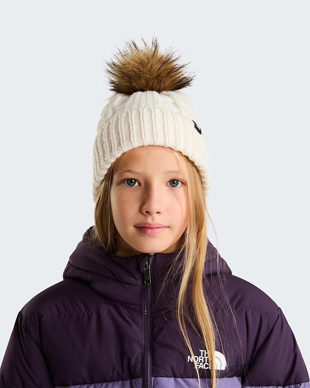 KIDS OH MEGA FUR POM BEANIE WHITE DUNE - Accessori abbigliamento - THE NORTH FACE