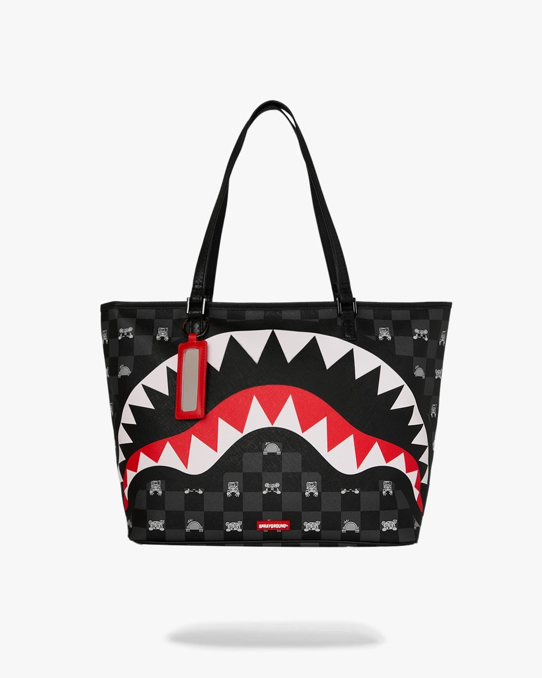 GRAY PEEKING CHARACTER CHECK TOTE - Accessori - SPRAYGROUND