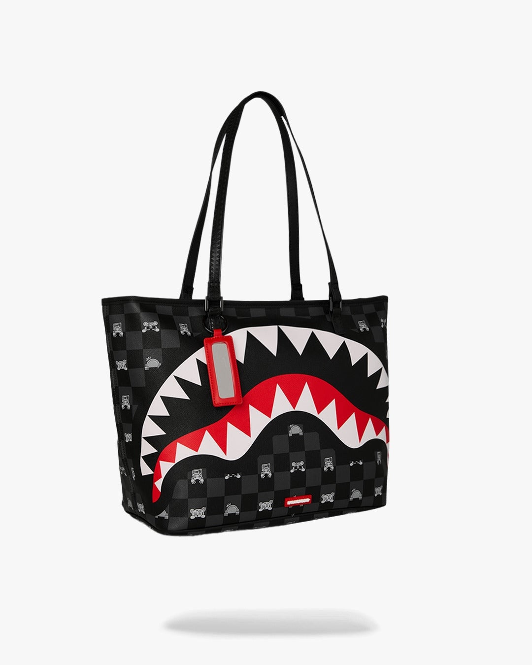GRAY PEEKING CHARACTER CHECK TOTE - Accessori - SPRAYGROUND