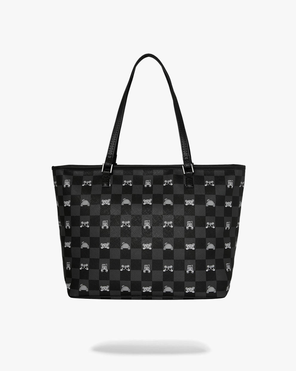 GRAY PEEKING CHARACTER CHECK TOTE - Accessori - SPRAYGROUND