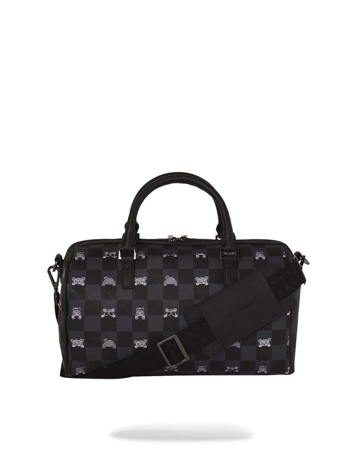 GRAY PEEKING CHARACTER CHECK MINI DUFFLE - Accessori - SPRAYGROUND