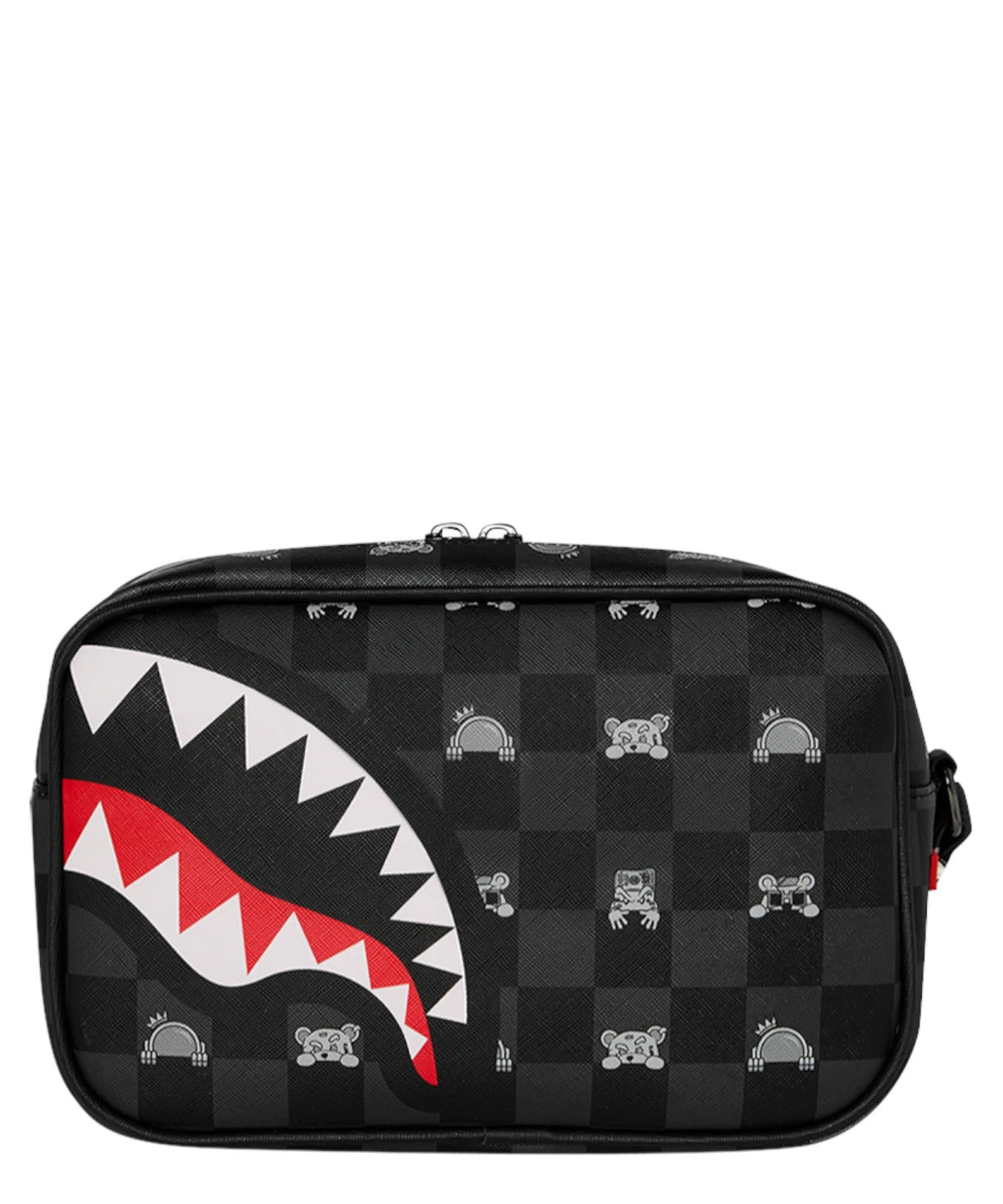 GRAY PEEKING CHARACTER CHECK TOILLETRY BRICK - Accessori - SPRAYGROUND
