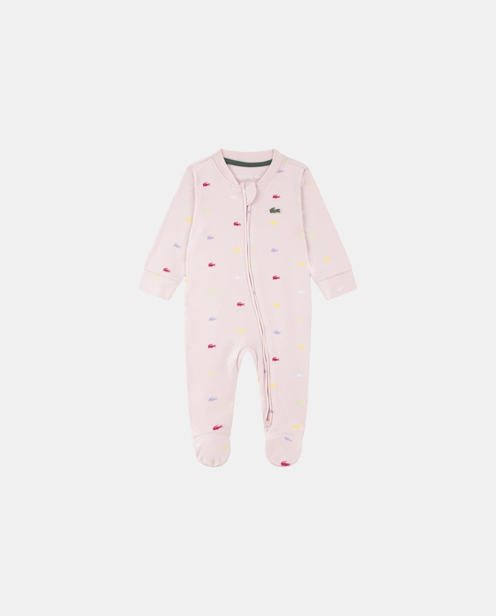 LCN FOOTED CROCO PRINT COVERAL ROSA - ABBIGLIAMENTO - LACOSTE