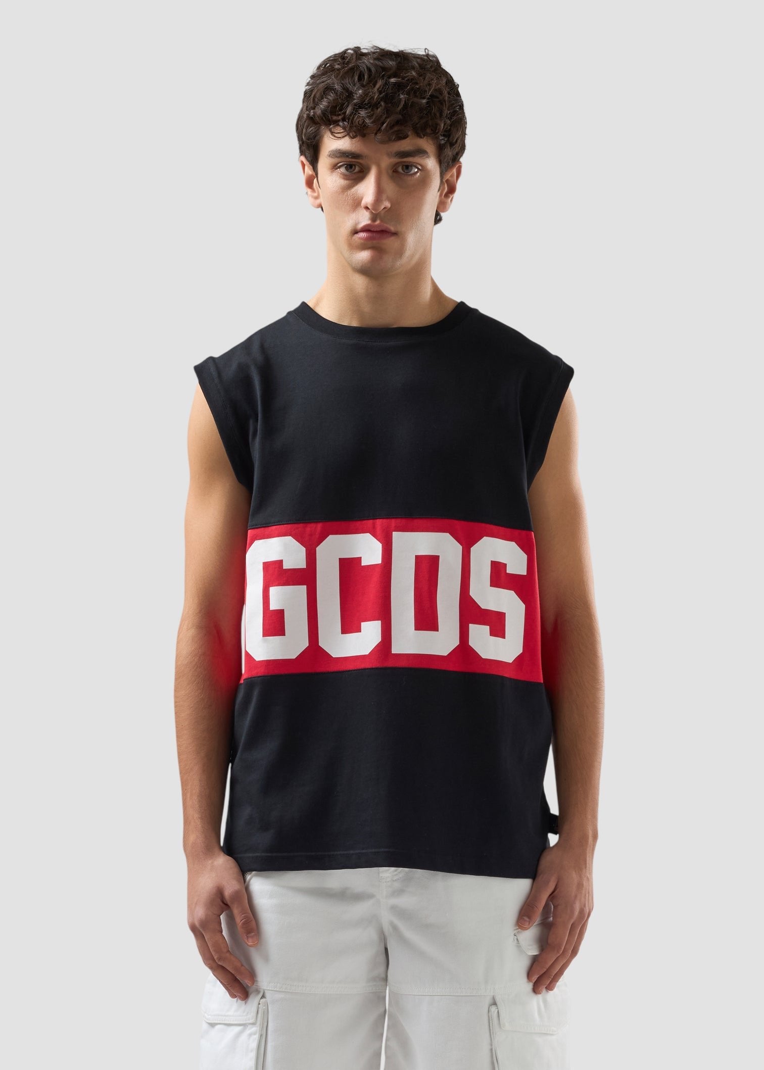BAND LOGO SLEEVELESS  TEE - ABBIGLIAMENTO - GCDS