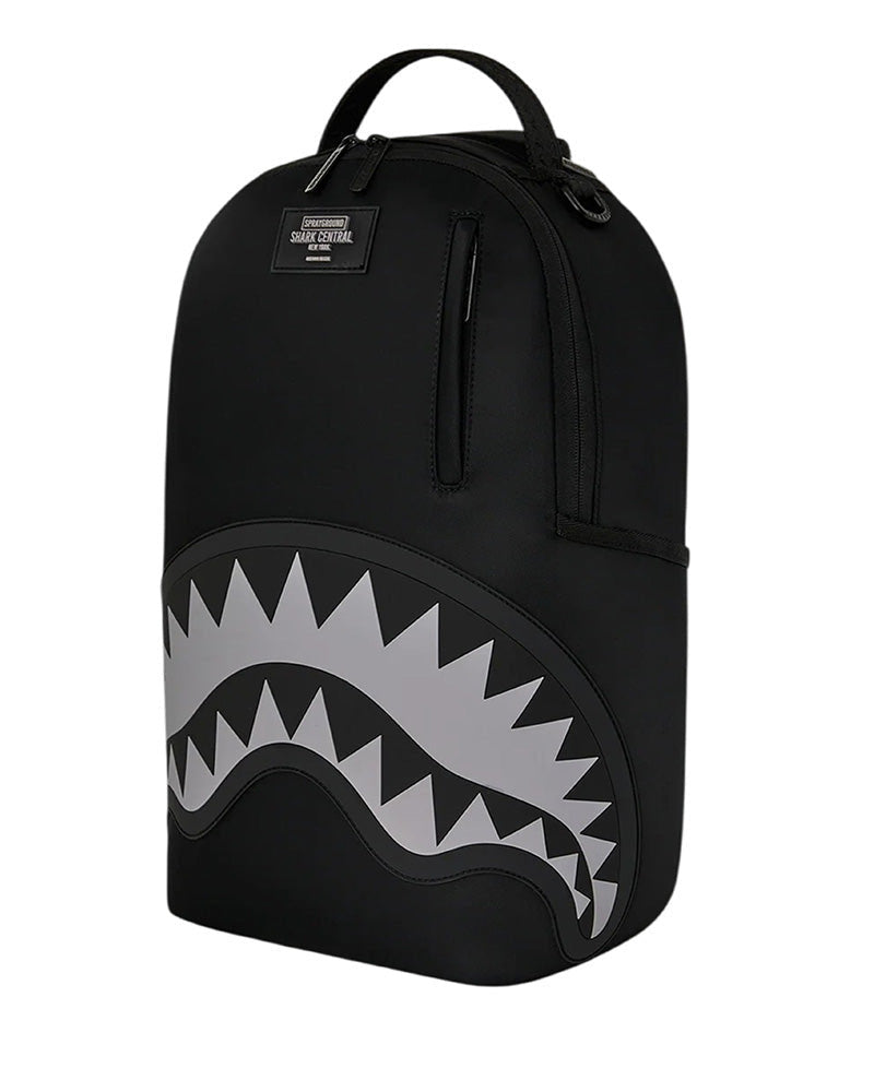 SHARK CENTRAL BLACK NYLON GRAY EMBOSSED BACKPACK - Accessori - SPRAYGROUND