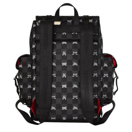 GRAY PEEKING CHARACTER CHECK MONTE CARLO BACKPACK - Accessori - SPRAYGROUND