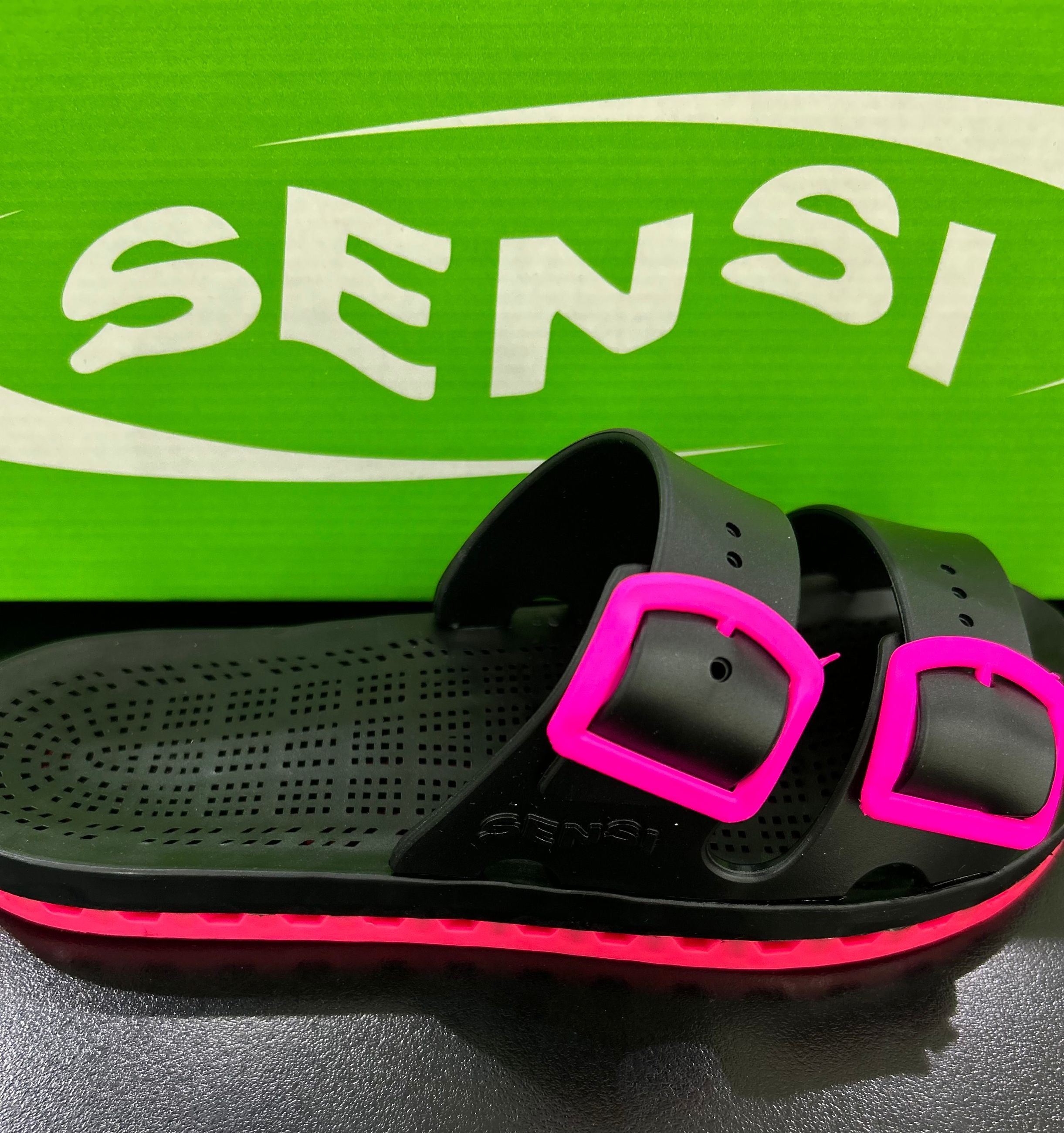 LA JOLLA BLACK FLUO FUXIA - Accessori calzature - SENSI