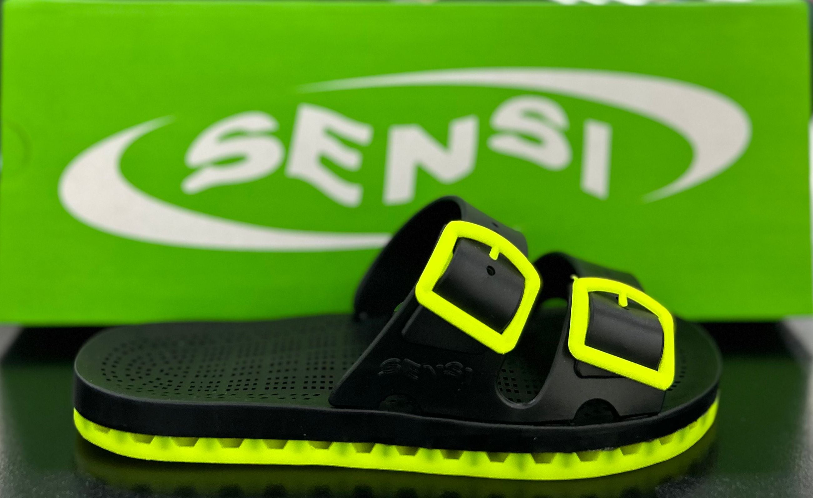 LA JOLLA BLACK FLUO GIALLO - Accessori calzature - SENSI