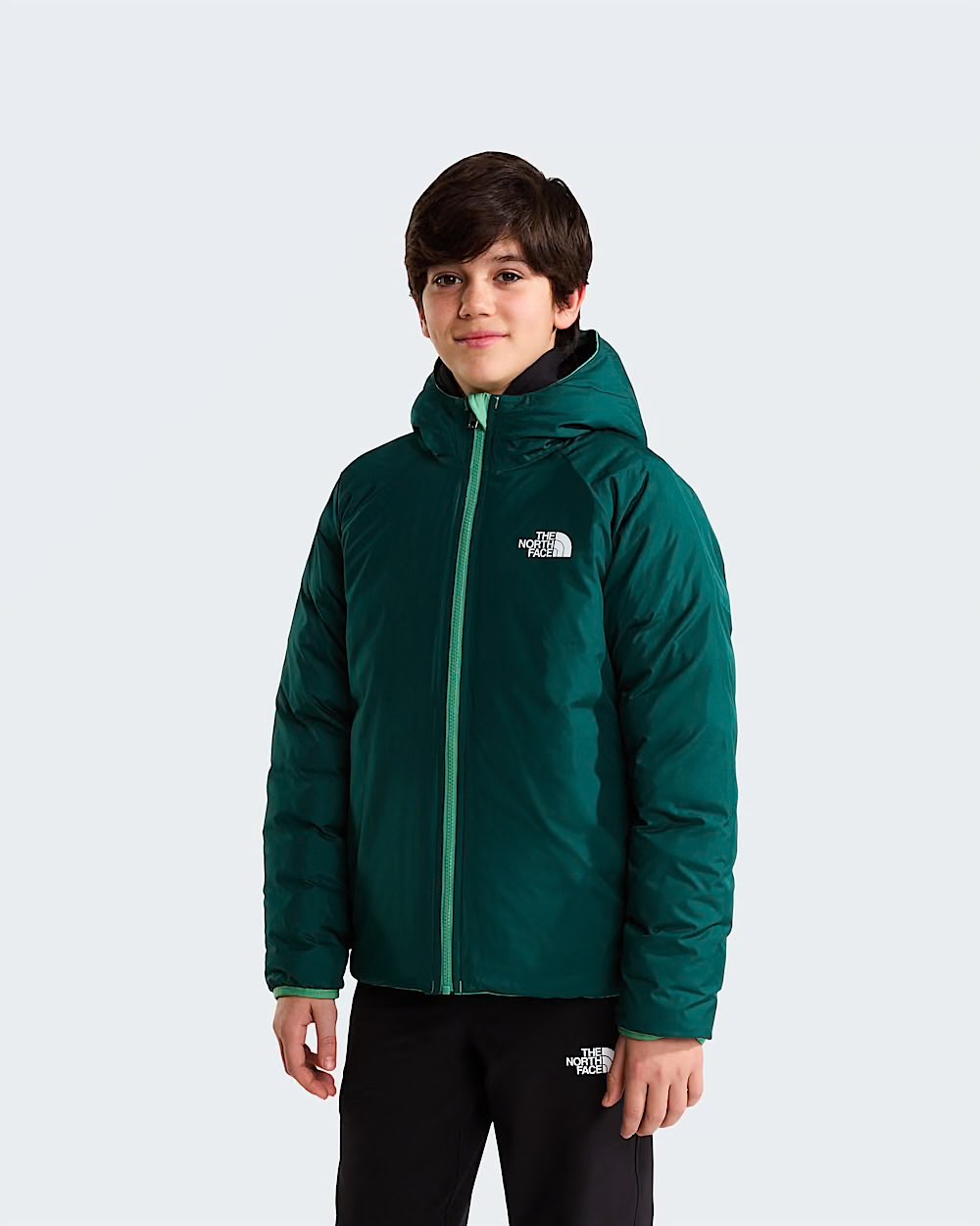 B REVERSIBLE PERRITO HOODED JACKET DIMMED ALGAE - ABBIGLIAMENTO - THE NORTH FACE