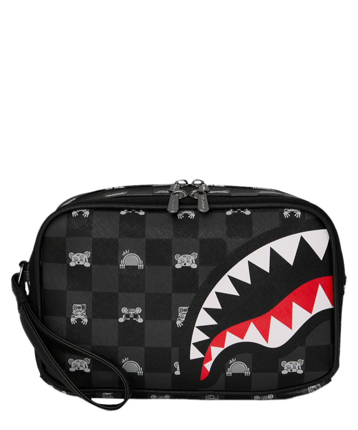 GRAY PEEKING CHARACTER CHECK TOILLETRY BRICK - Accessori - SPRAYGROUND