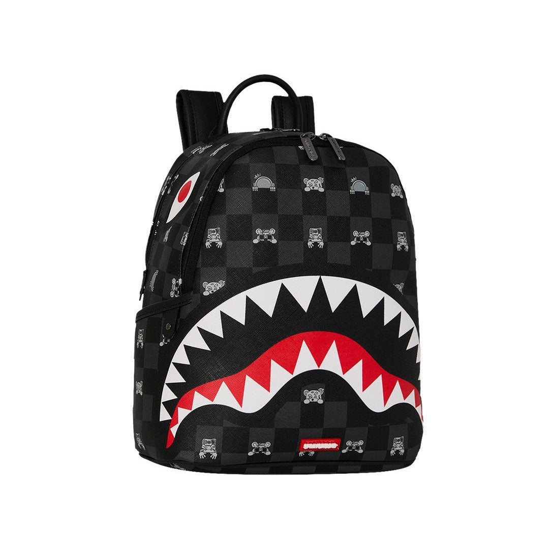 GRAY PEEKING CHARACTER CHECK SAVAGE BACKPACK - Accessori - SPRAYGROUND