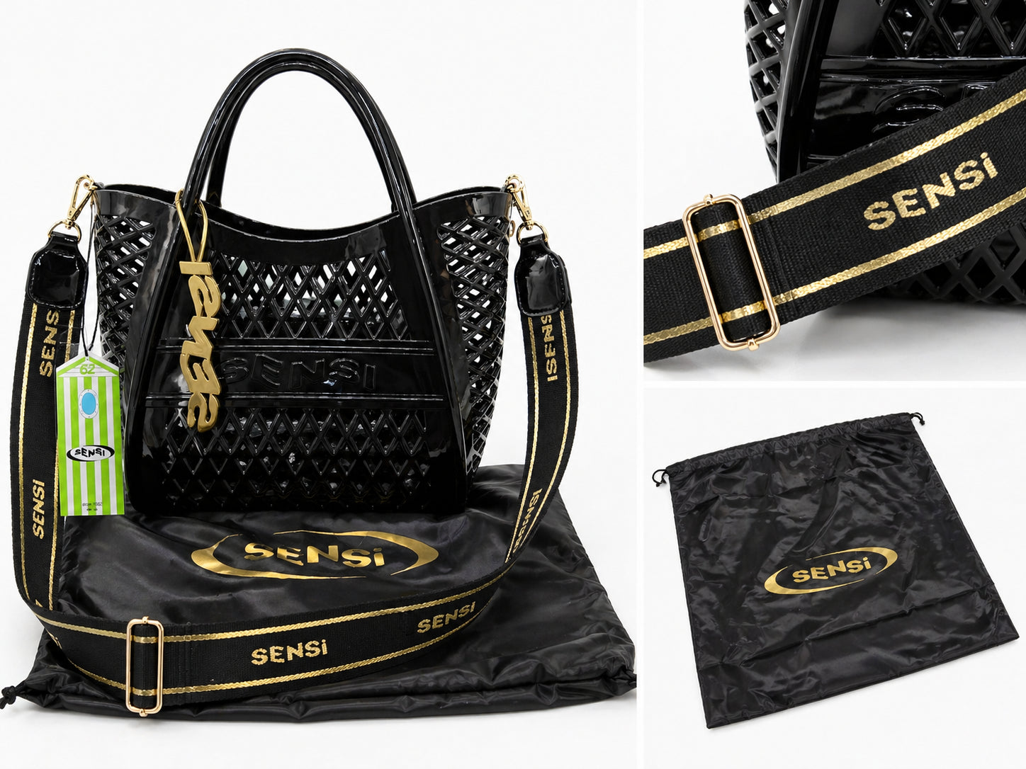 SANTORINI BAG NERO - ABBIGLIAMENTO - SENSI
