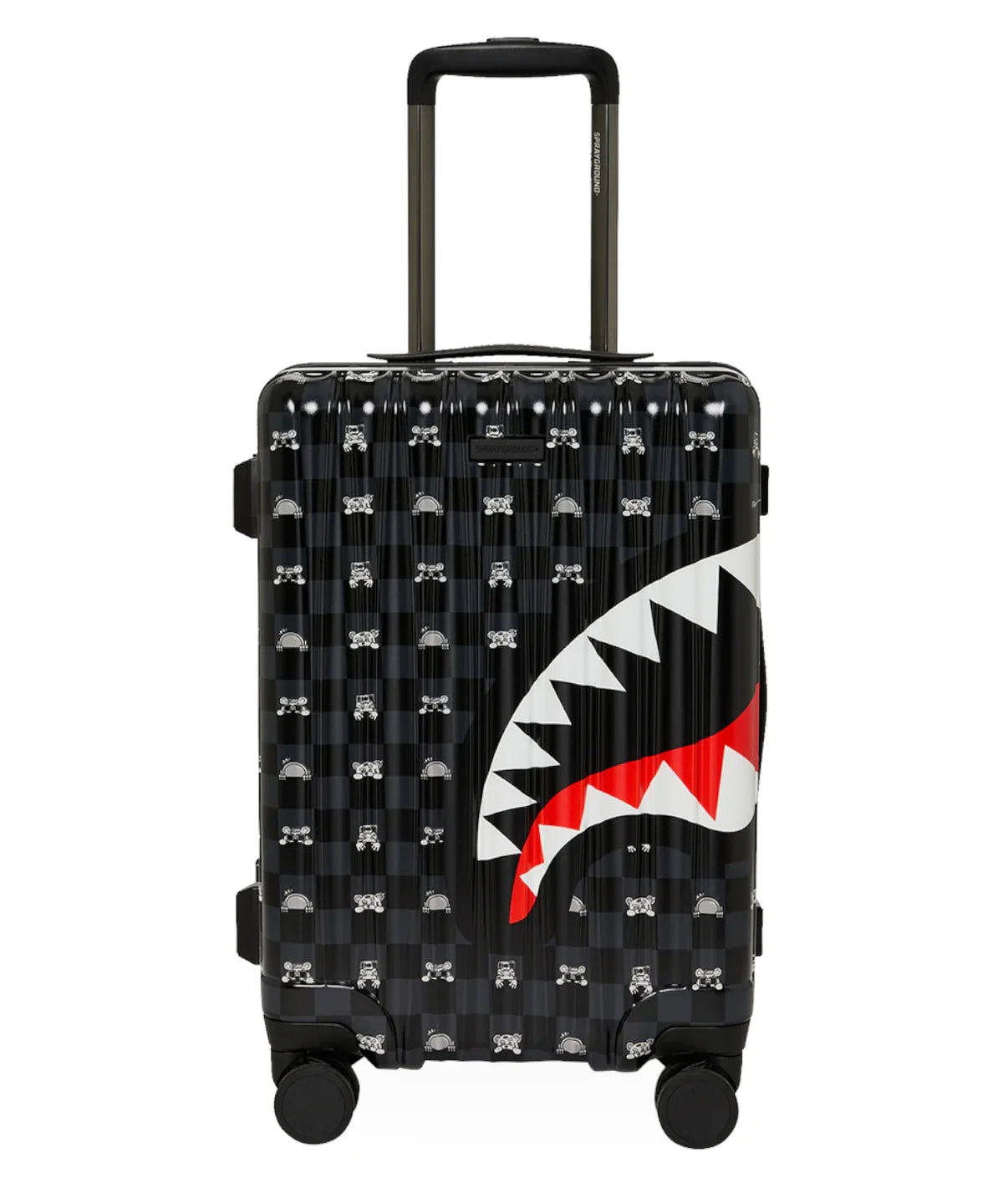 GRAY PEEKING CHARACTERS CHECK CARRY ON LUGGAGE - Accessori abbigliamento - SPRAYGROUND