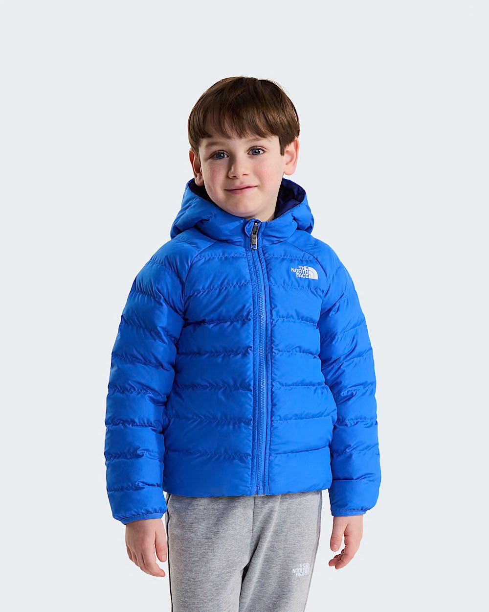 KID REVERSIBLE PERRITO HOODED JACKET ACTIVE BLUE - ABBIGLIAMENTO - THE NORTH FACE
