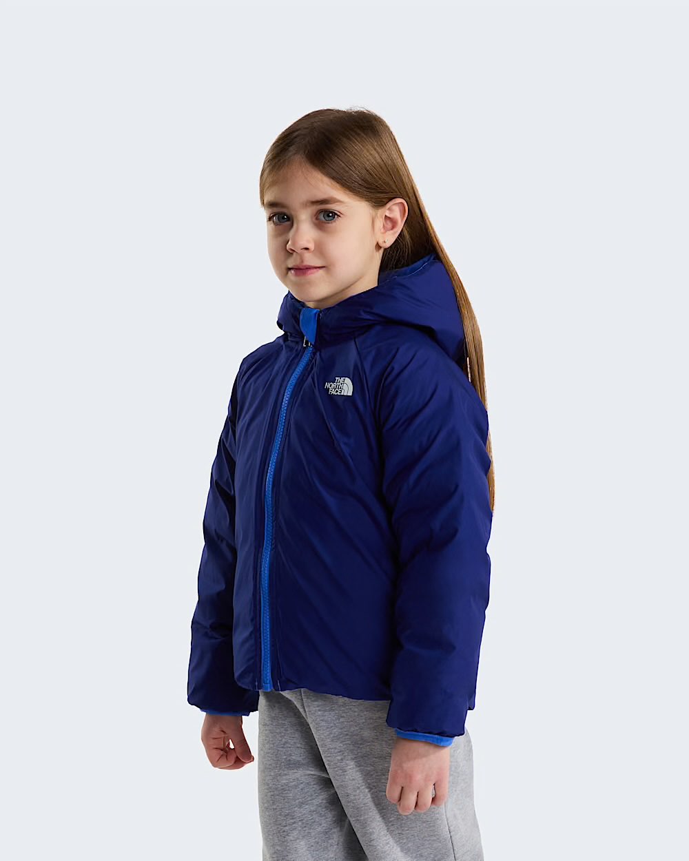 KID REVERSIBLE PERRITO HOODED JACKET ACTIVE BLUE - ABBIGLIAMENTO - THE NORTH FACE