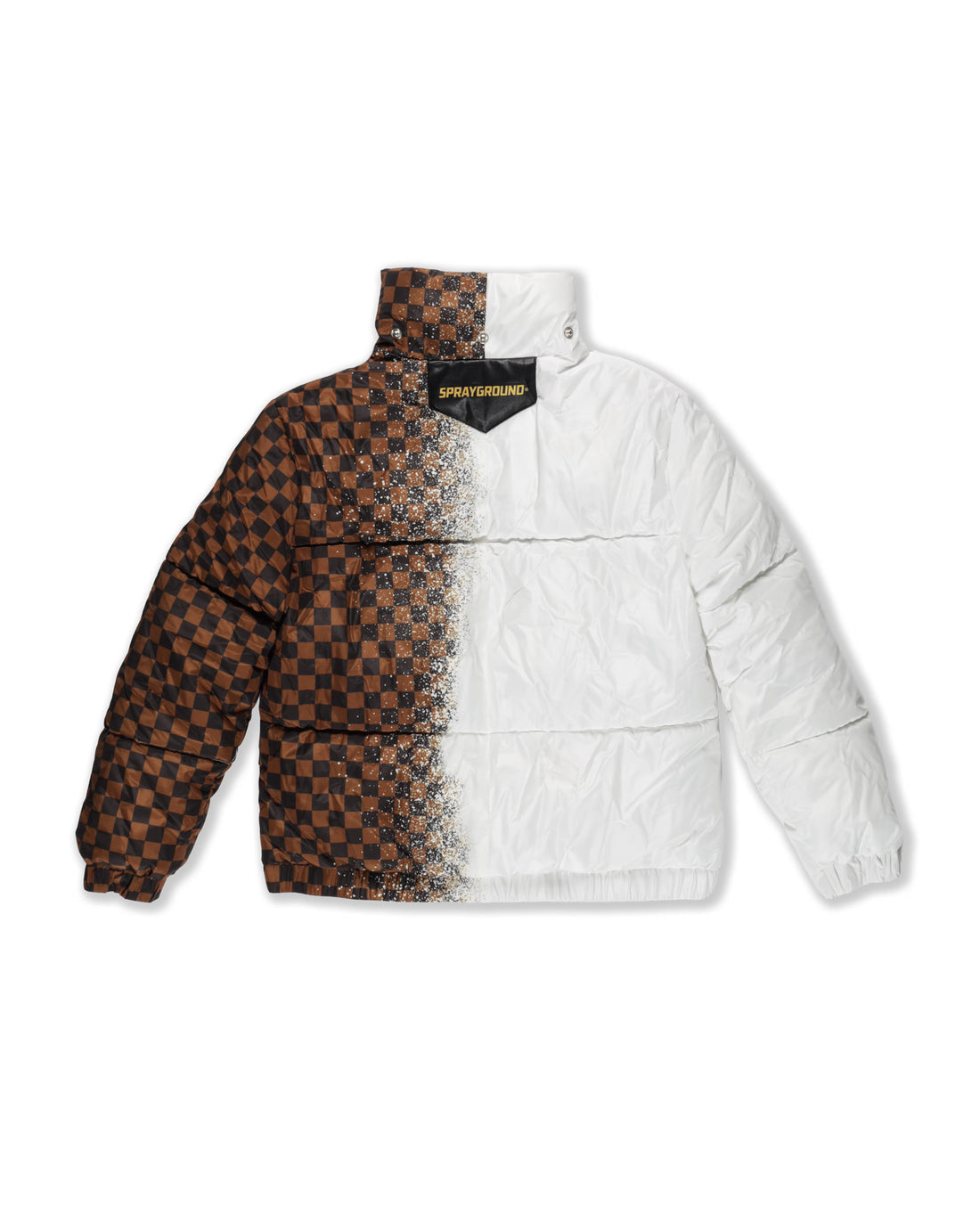 WHITE SPRAY CHECKERED DOWN JACKET - ABBIGLIAMENTO - SPRAYGROUND