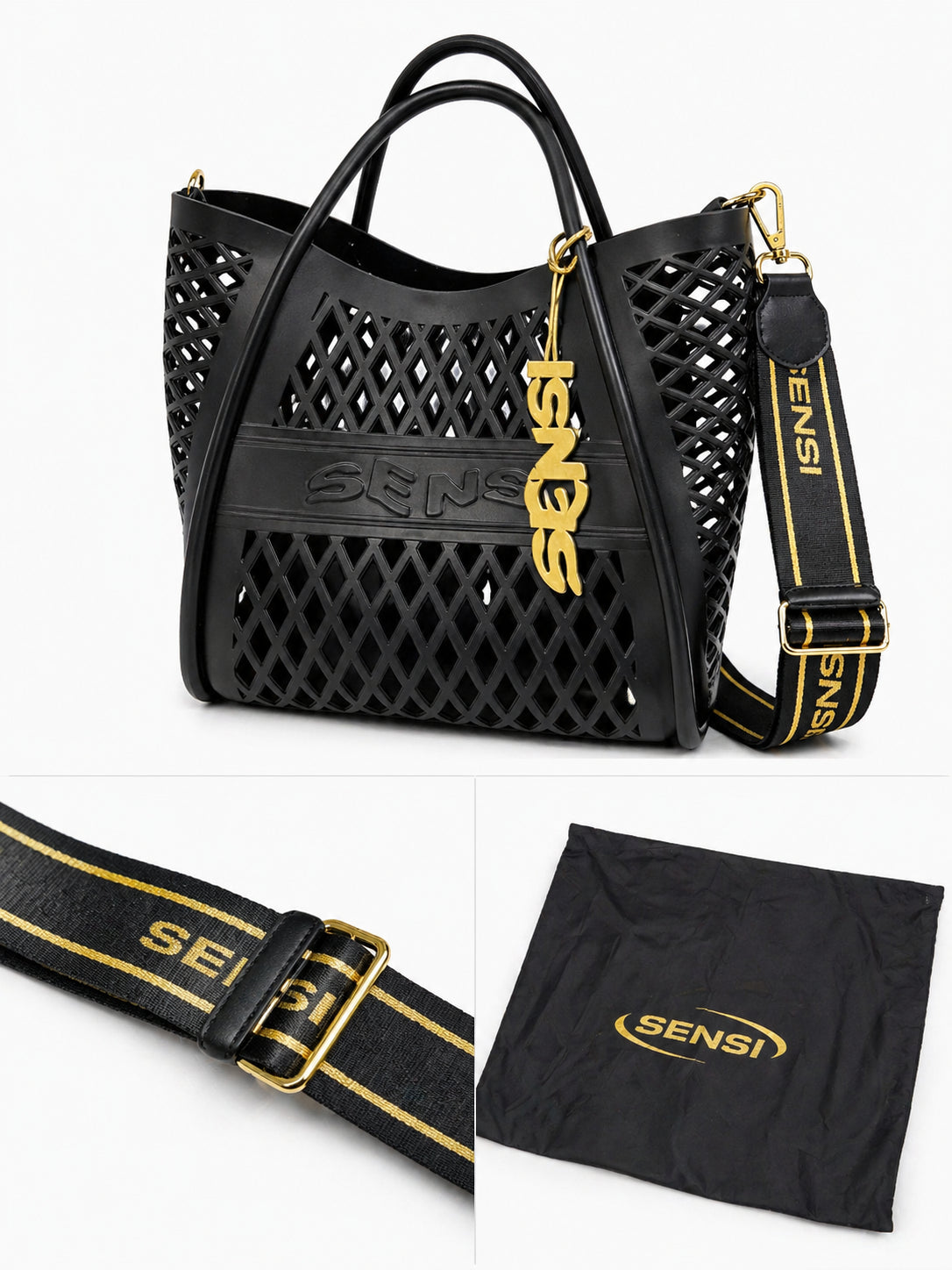 FLAMINGO BAG NERO - ABBIGLIAMENTO - SENSI
