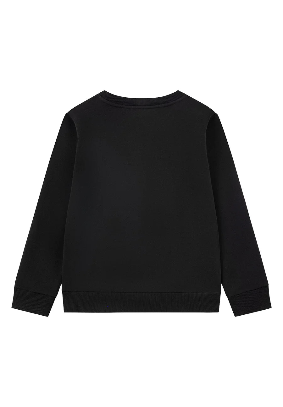 LCB PIQUE APPLIQUE FLEECE CREW NERO - ABBIGLIAMENTO - LACOSTE