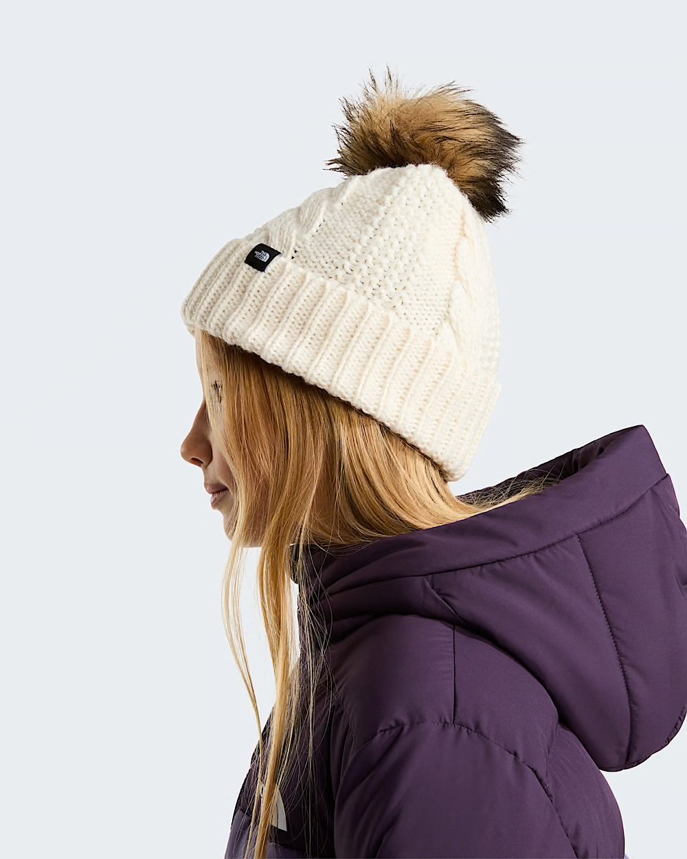 KIDS OH MEGA FUR POM BEANIE WHITE DUNE - Accessori abbigliamento - THE NORTH FACE