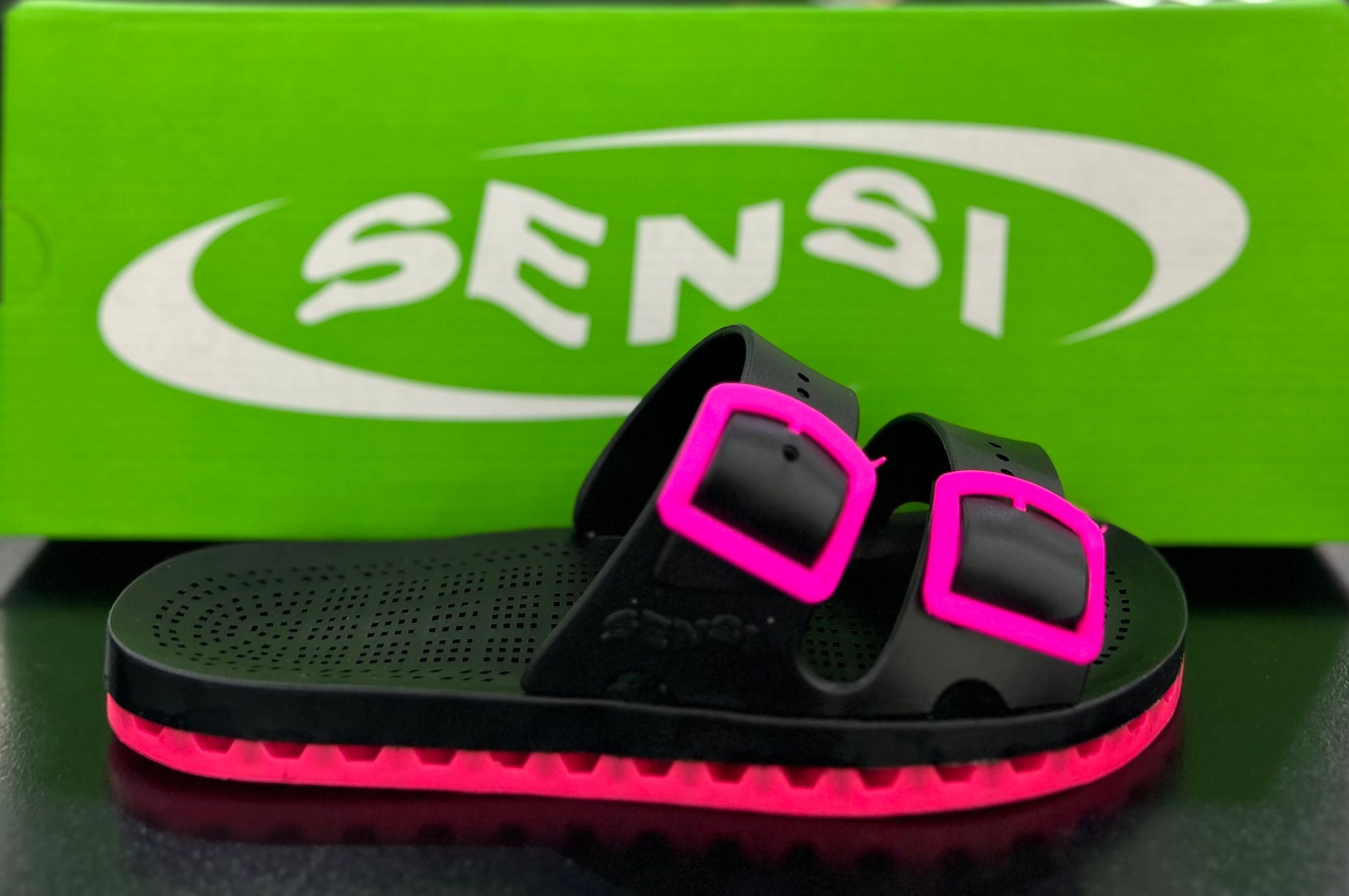 LA JOLLA BLACK FLUO FUXIA - Accessori calzature - SENSI