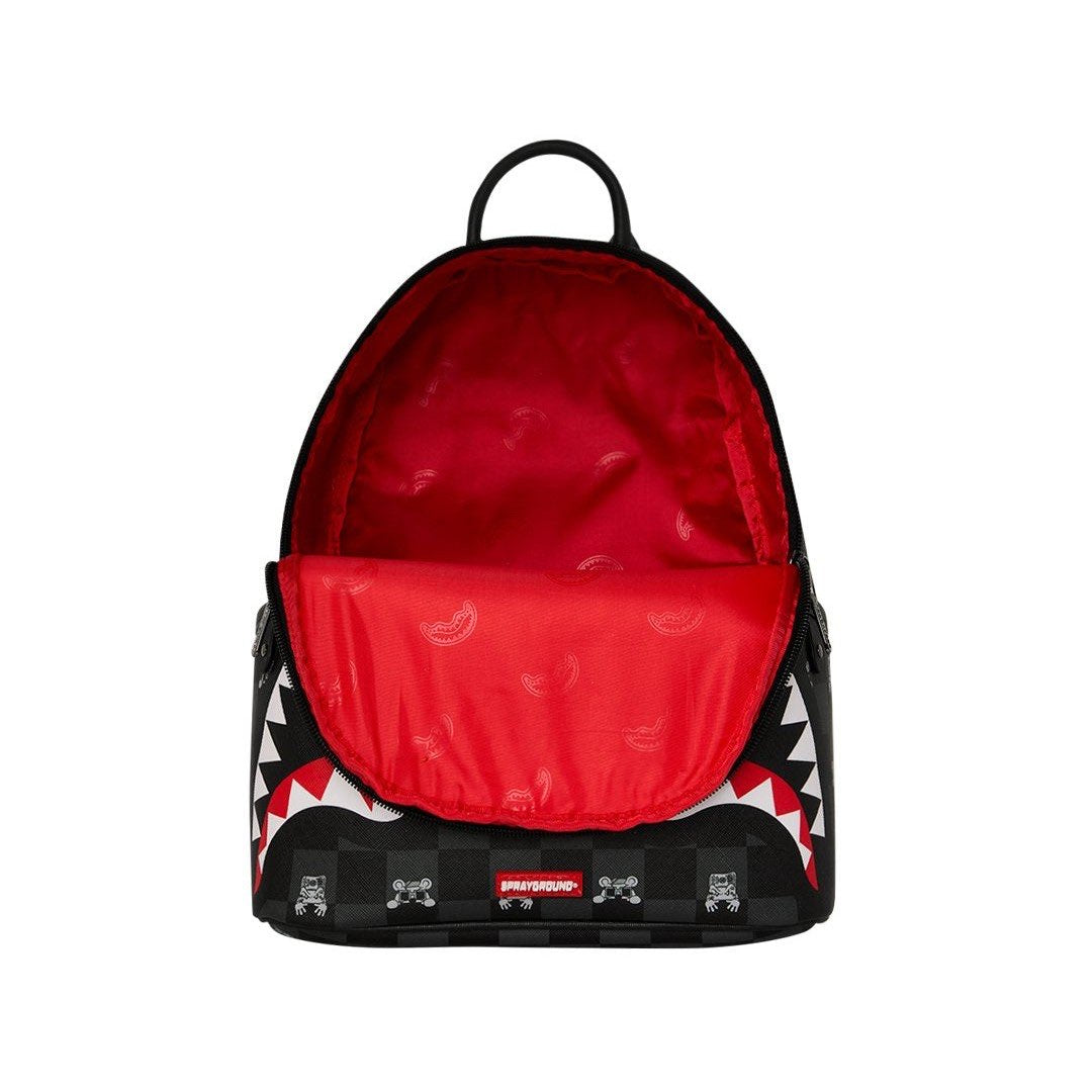GRAY PEEKING CHARACTER CHECK SAVAGE BACKPACK - Accessori - SPRAYGROUND