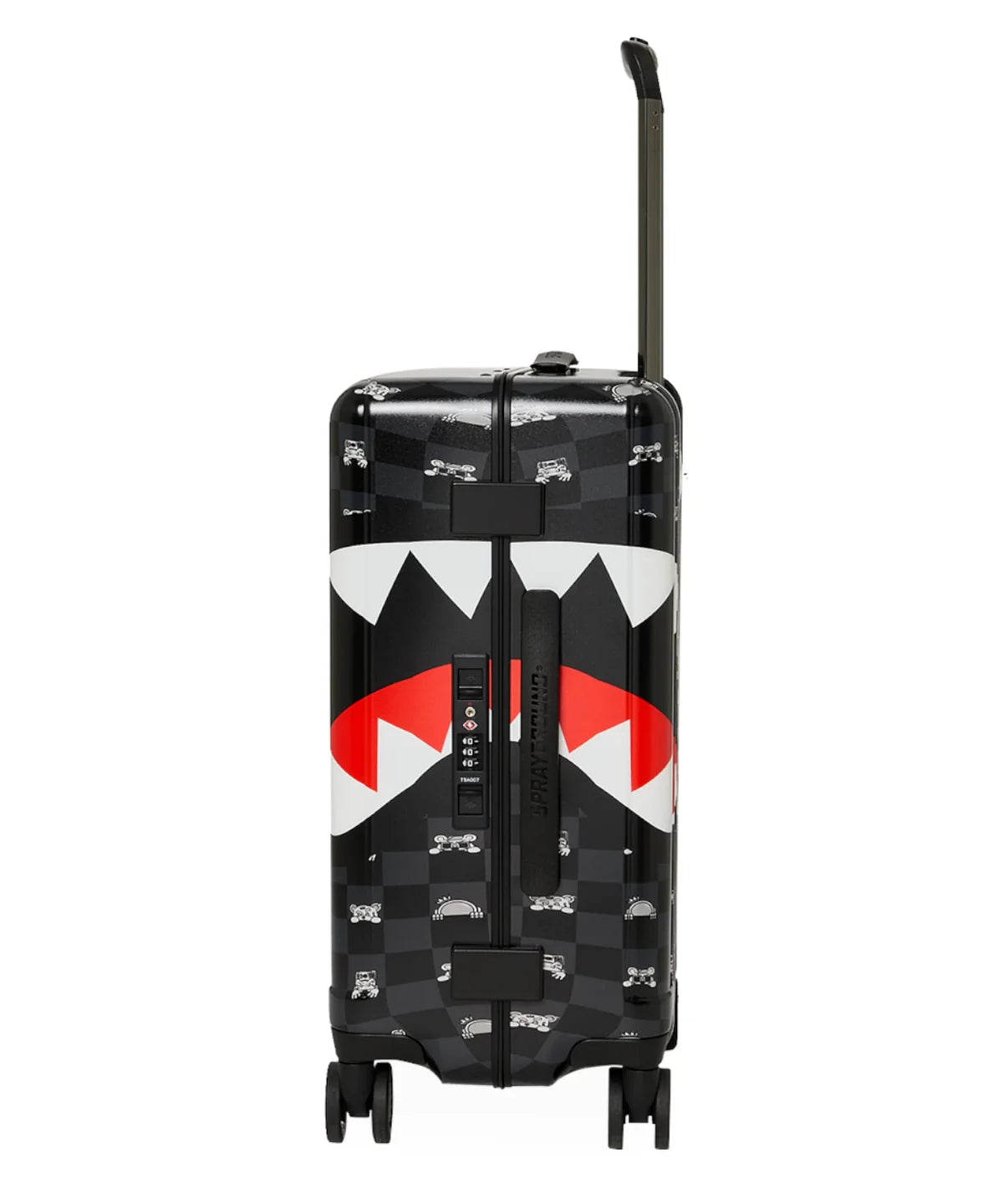 GRAY PEEKING CHARACTERS CHECK CARRY ON LUGGAGE - Accessori abbigliamento - SPRAYGROUND