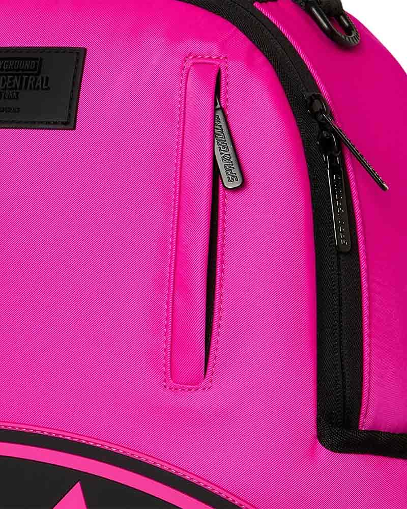 SHARK CENTRAL WHITE STENCIL SHARK PINK NYLON BACKPACK - Accessori - SPRAYGROUND