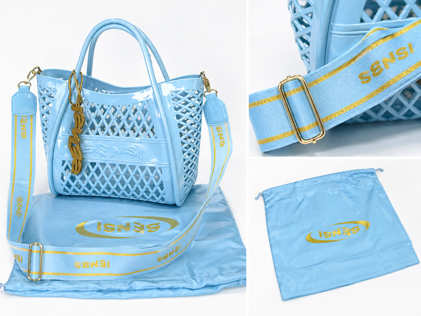 SANTORINI BAG CELESTE - ABBIGLIAMENTO - SENSI
