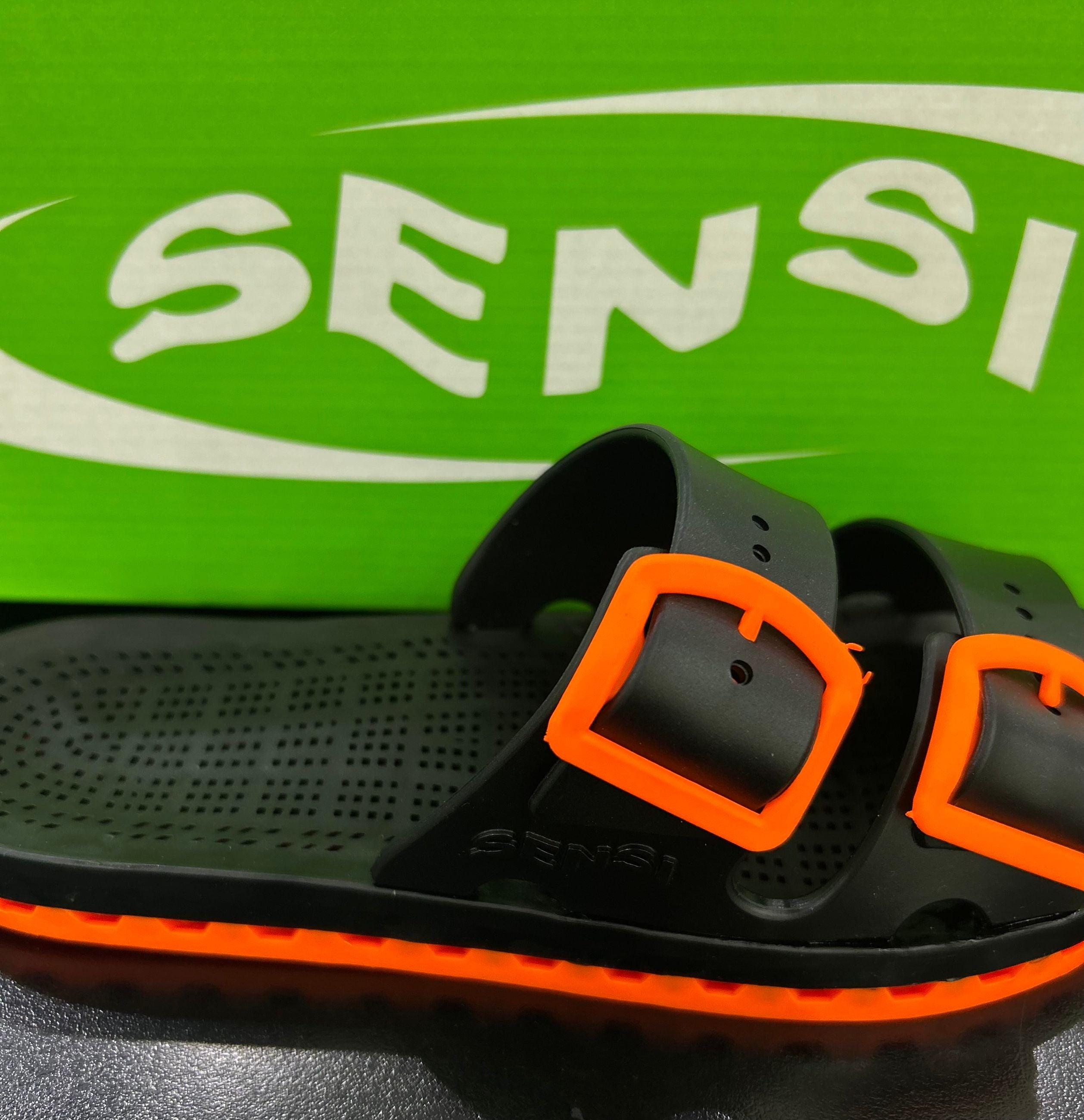 LA JOLLA BLACK FLUO ARANCIONE - Accessori calzature - SENSI
