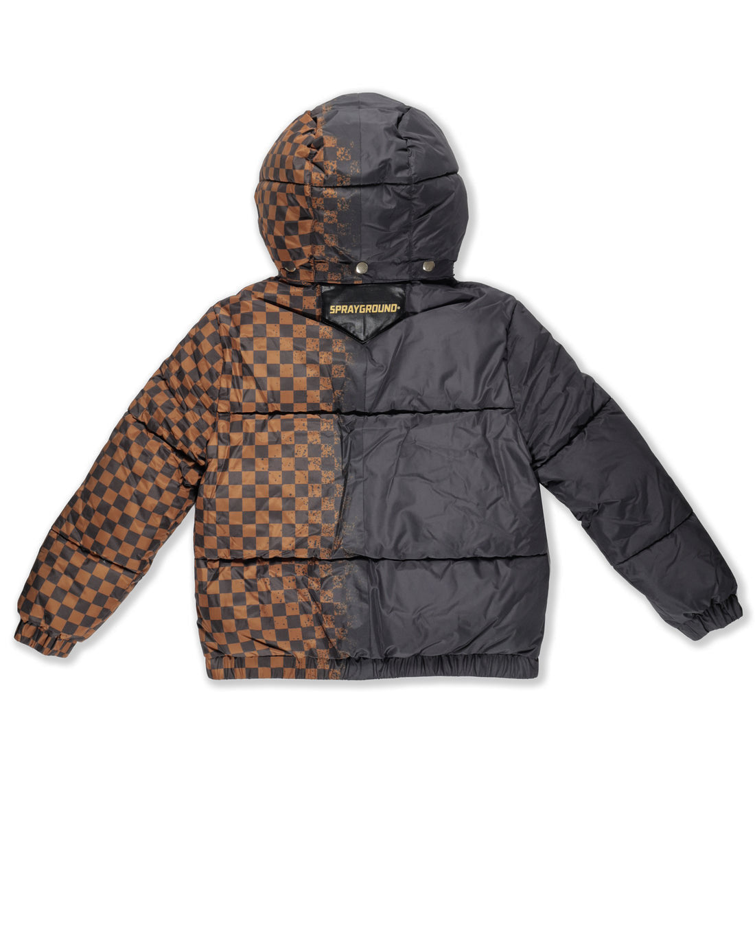 BLACK SPRAY CHECKERED DOWN JACKET - ABBIGLIAMENTO - SPRAYGROUND